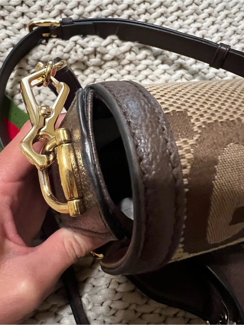 Gucci Monogram Jumbo GG Horsebit 1955 Crossbody Bag - Picture 9 of 16